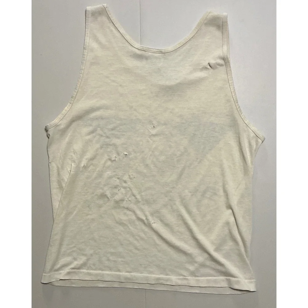 VTG USA Single Stitch Busch Gardens White Tiger Tank Top Grunge Distressed S - Picture 2 of 6